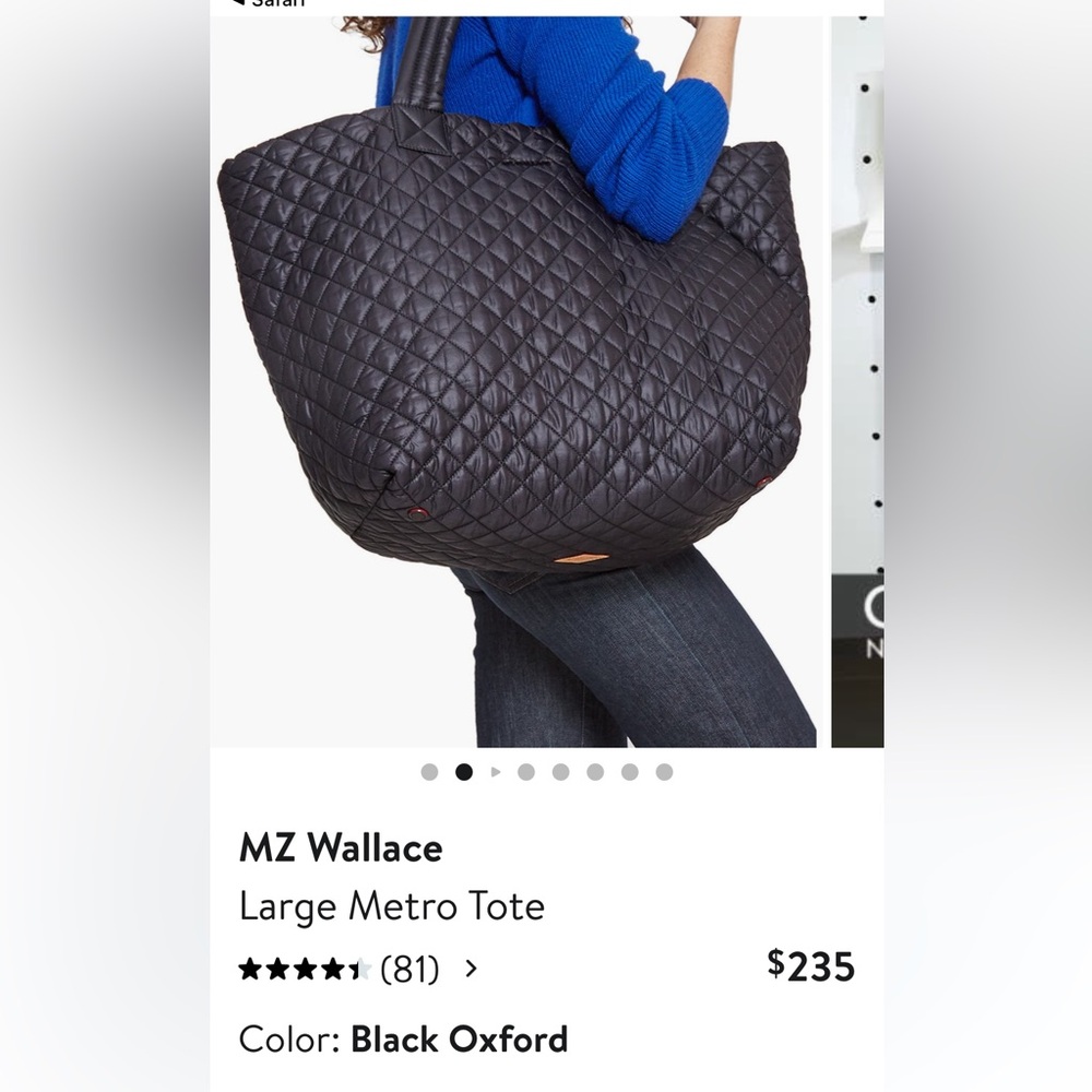 MZ Wallace Quilted Black Tote